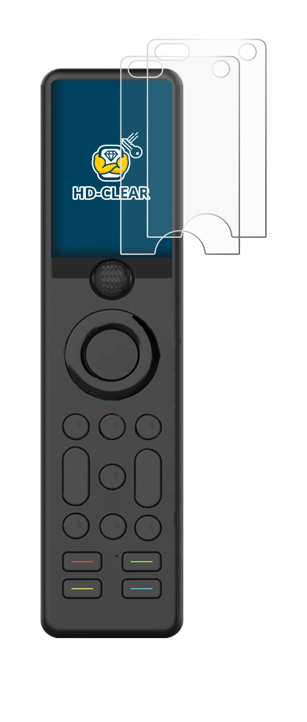 Imagen del dispositivo Sofabaton X1 con una amplia variedad de protectores de pantalla.