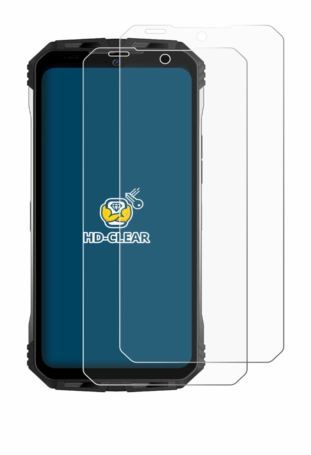 Imagen del dispositivo Doogee S100 Pro con una amplia variedad de protectores de pantalla.
