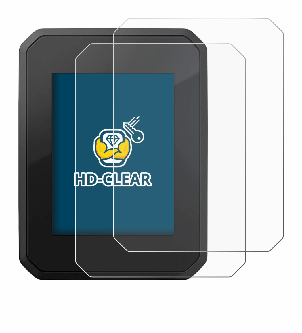 Imagen del dispositivo FIT Display Compact con una amplia variedad de protectores de pantalla.