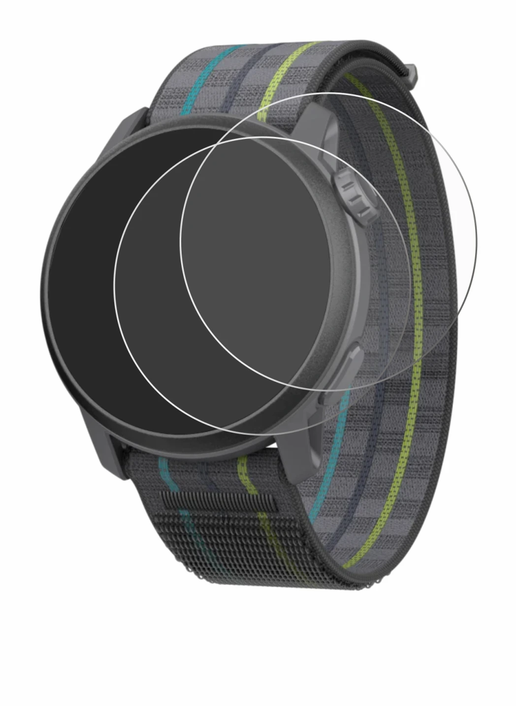 Imagen del dispositivo Coros Pace 3 con una amplia variedad de protectores de pantalla.