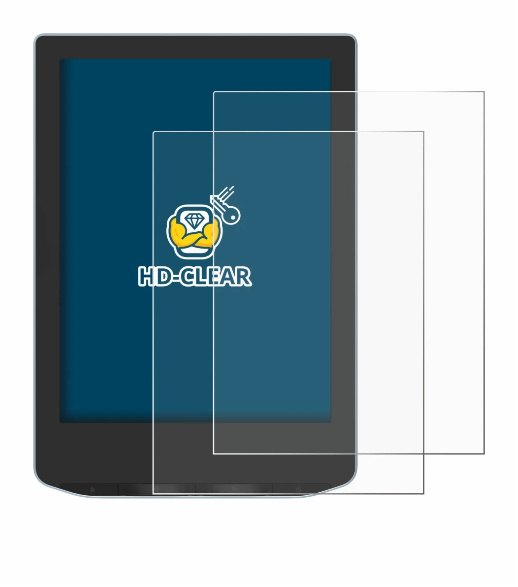 Imagen del dispositivo PocketBook Verse con una amplia variedad de protectores de pantalla.