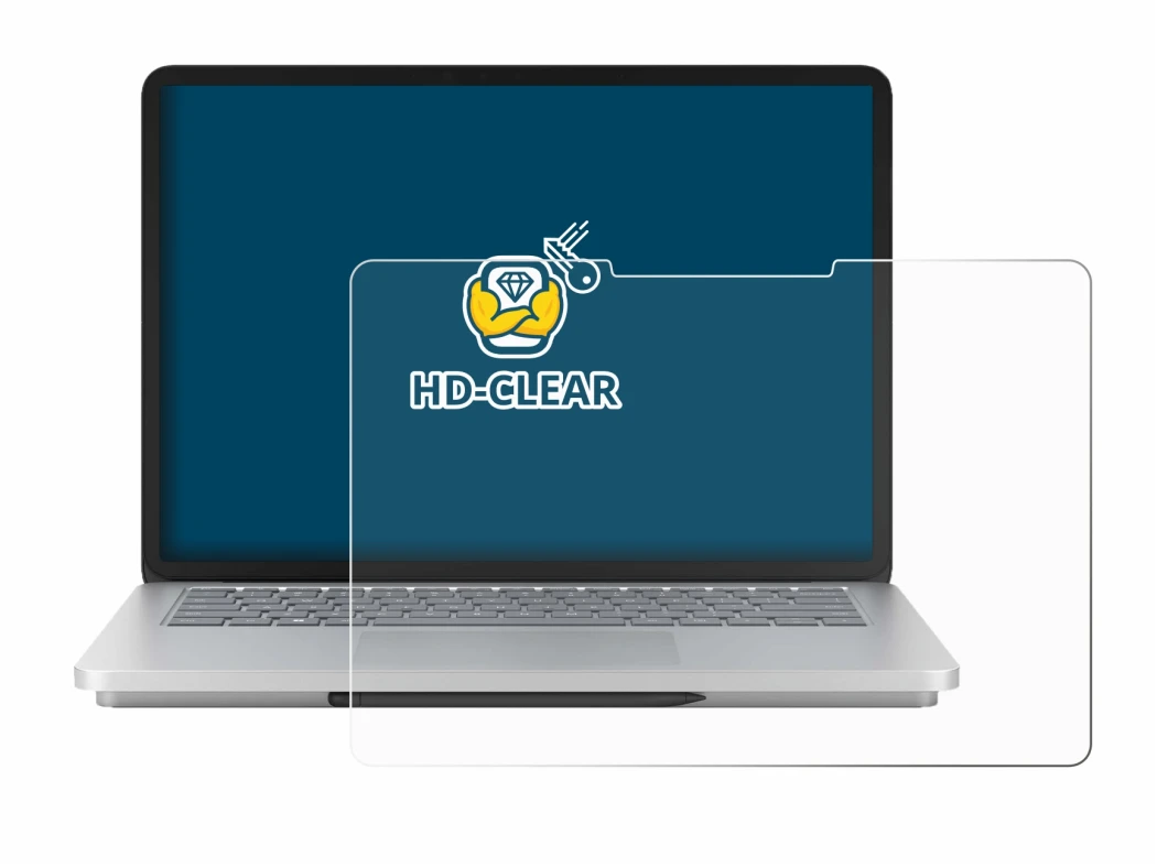 Imagen del dispositivo Microsoft Surface Laptop Studio 2 con una amplia variedad de protectores de pantalla.