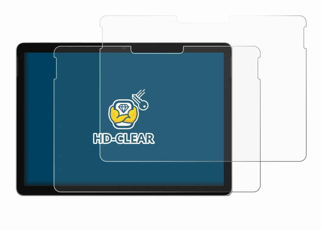 Imagen del dispositivo Microsoft Surface Go 4 con una amplia variedad de protectores de pantalla.