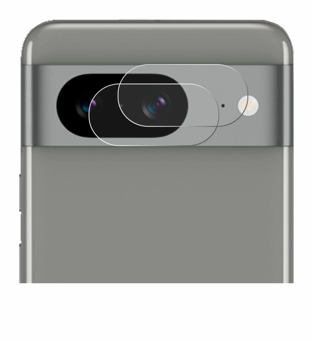 Imagen del dispositivo Google Pixel 8 (SÓLO Cámara) con una amplia variedad de protectores de pantalla.