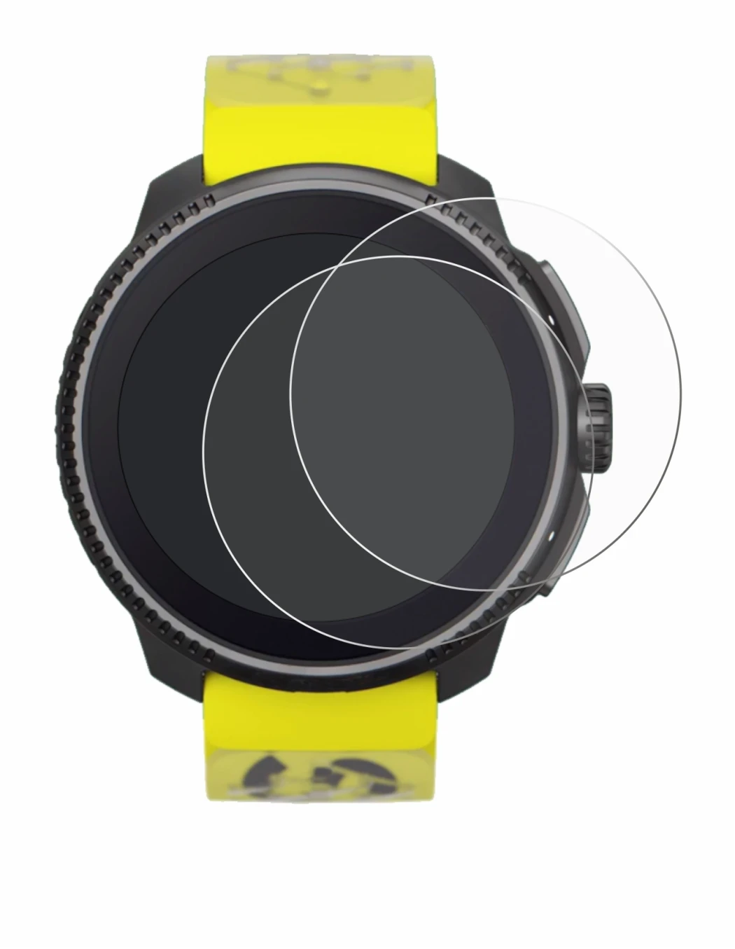 Imagen del dispositivo Suunto Race con una amplia variedad de protectores de pantalla.