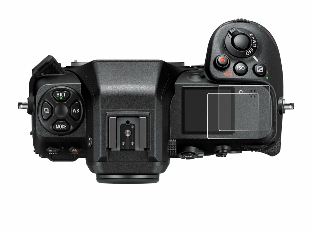 Imagen del dispositivo Nikon Z 8 (pantalla de hombro) con una amplia variedad de protectores de pantalla.