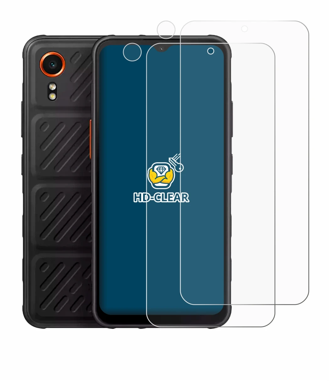Imagen del dispositivo Samsung Galaxy XCover 7 (Frontal+Cámara) con una amplia variedad de protectores de pantalla.