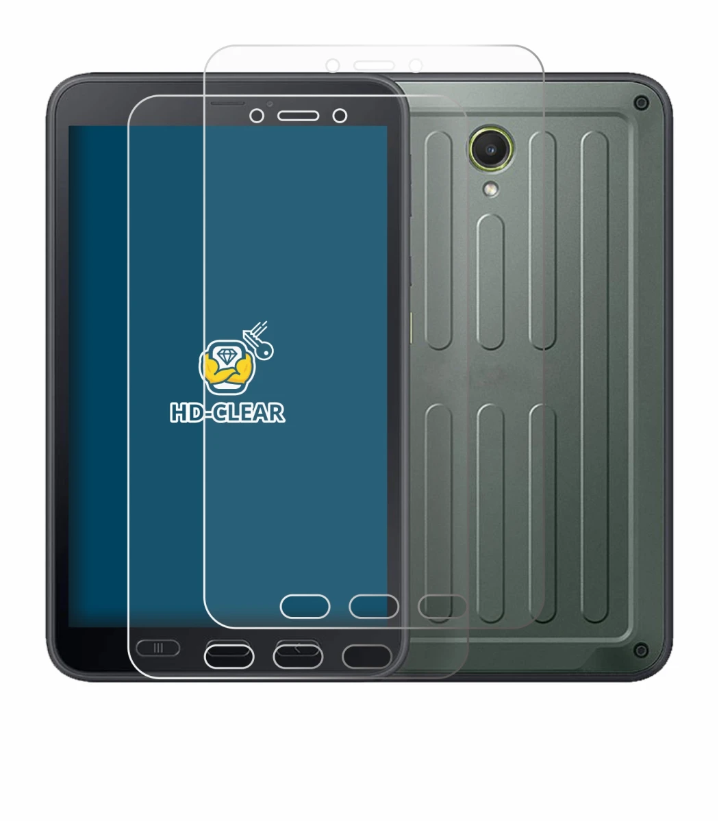 Imagen del dispositivo Samsung Galaxy Tab Active 5 (retrato) con una amplia variedad de protectores de pantalla.