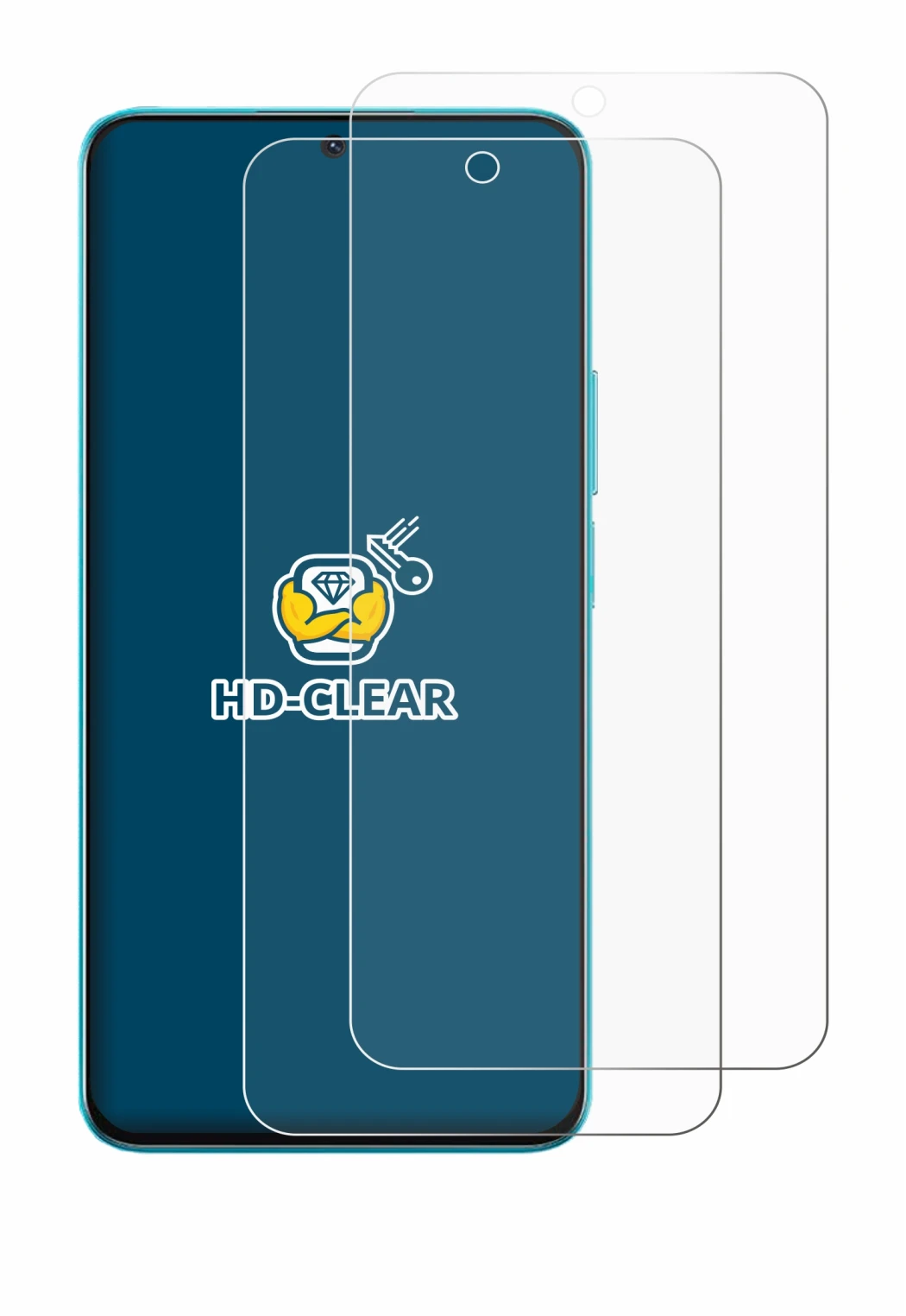 Imagen del dispositivo Honor X8A con una amplia variedad de protectores de pantalla.