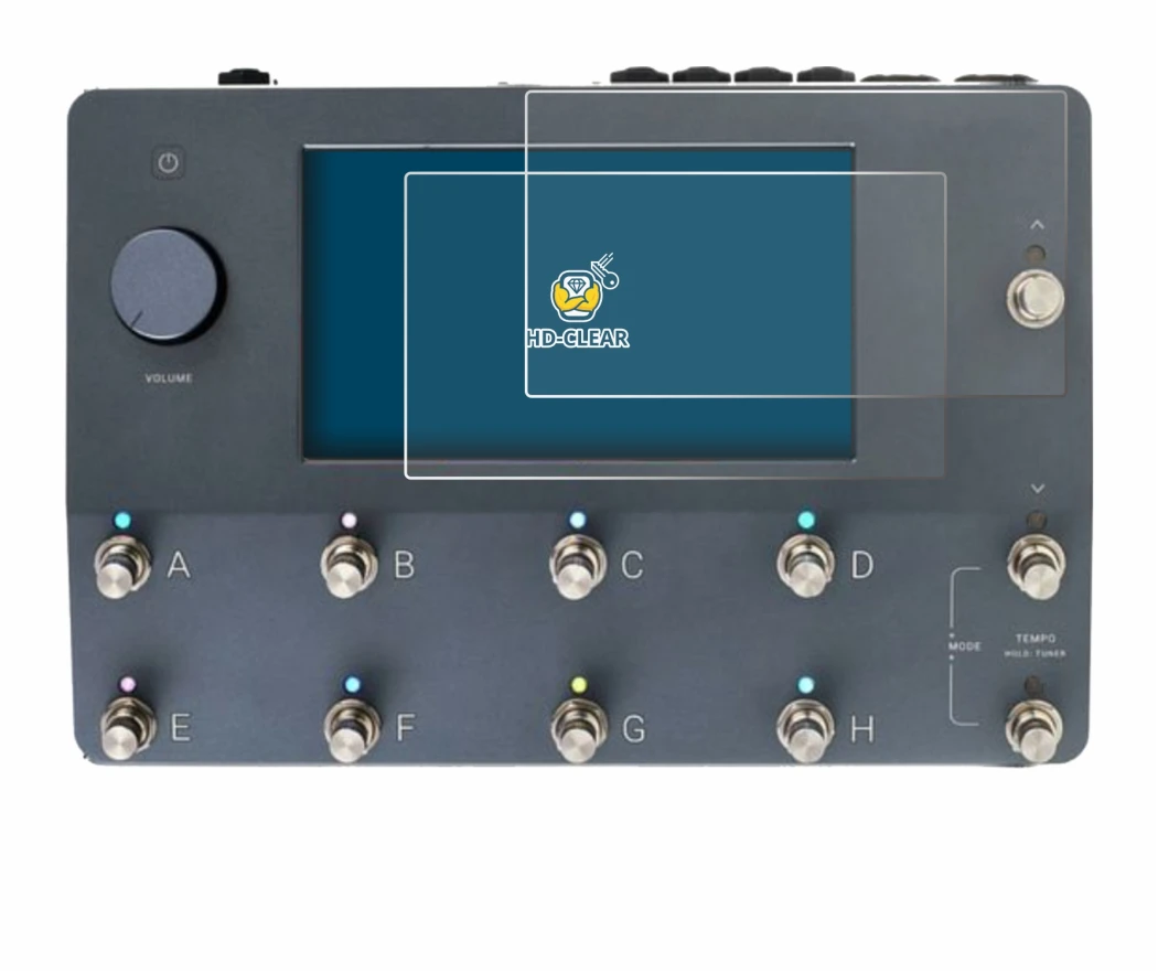 Imagen del dispositivo Neural DSP Quad Cortex con una amplia variedad de protectores de pantalla.