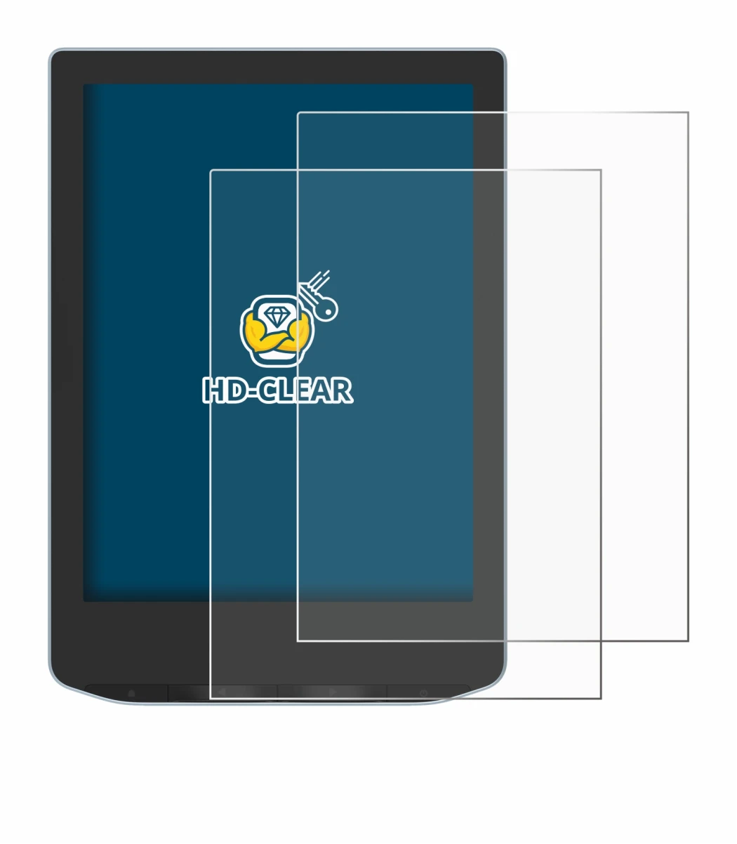 Imagen del dispositivo Vivlio Light con una amplia variedad de protectores de pantalla.