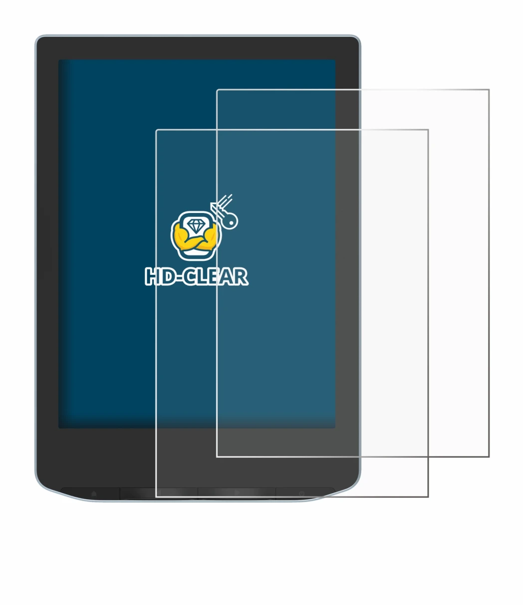Imagen del dispositivo Vivlio Light HD con una amplia variedad de protectores de pantalla.