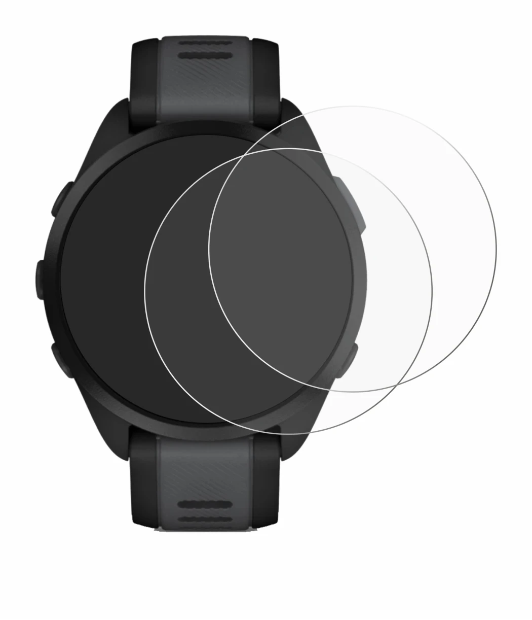 Imagen del dispositivo Garmin Forerunner 165 con una amplia variedad de protectores de pantalla.