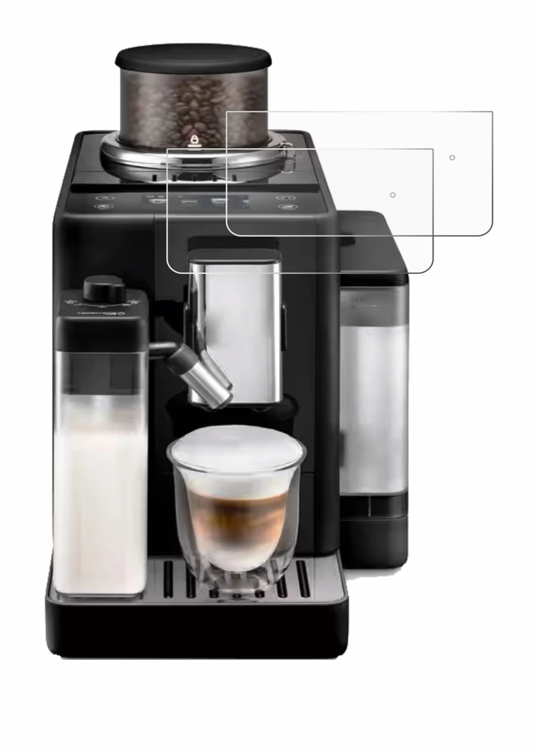 Imagen del dispositivo DeLonghi Rivelia con una amplia variedad de protectores de pantalla.