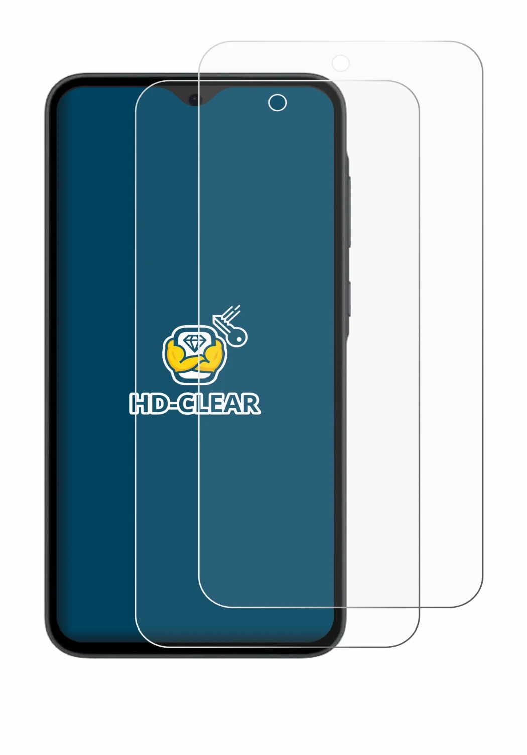 Imagen del dispositivo Samsung Galaxy A35 5G con una amplia variedad de protectores de pantalla.