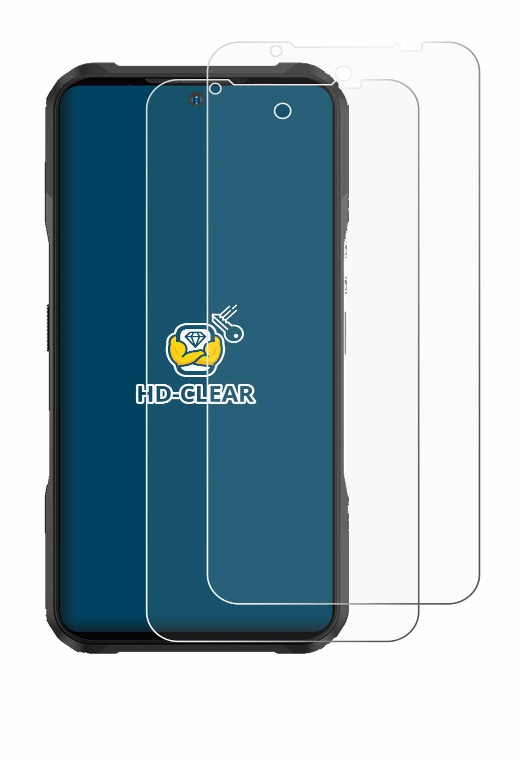 Imagen del dispositivo Doogee V20S con una amplia variedad de protectores de pantalla.