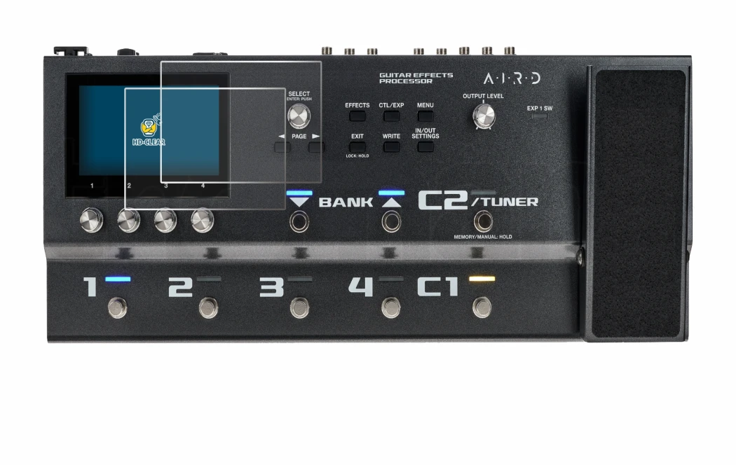 Imagen del dispositivo Boss GX-100 con una amplia variedad de protectores de pantalla.