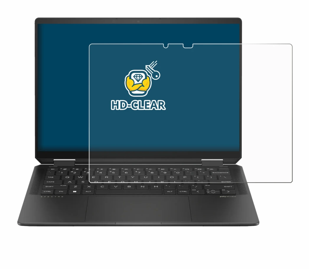Imagen del dispositivo HP Spectre x360 (14-e) 2024 con una amplia variedad de protectores de pantalla.