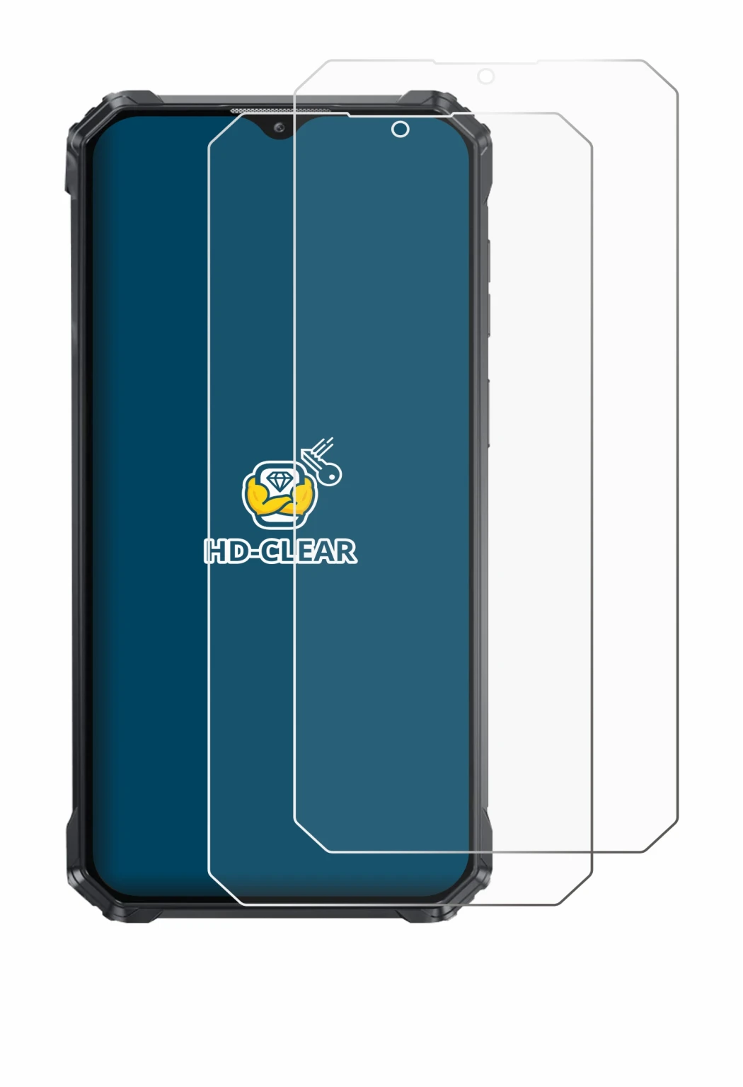 Imagen del dispositivo Oukitel WP36 con una amplia variedad de protectores de pantalla.
