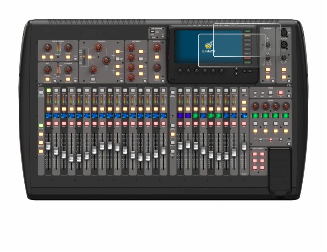 Imagen del dispositivo Behringer X32 con una amplia variedad de protectores de pantalla.