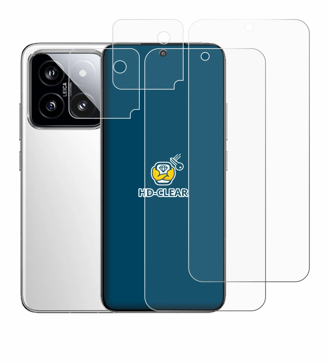 Imagen del dispositivo Xiaomi 14 (Frontal+Cámara) con una amplia variedad de protectores de pantalla.