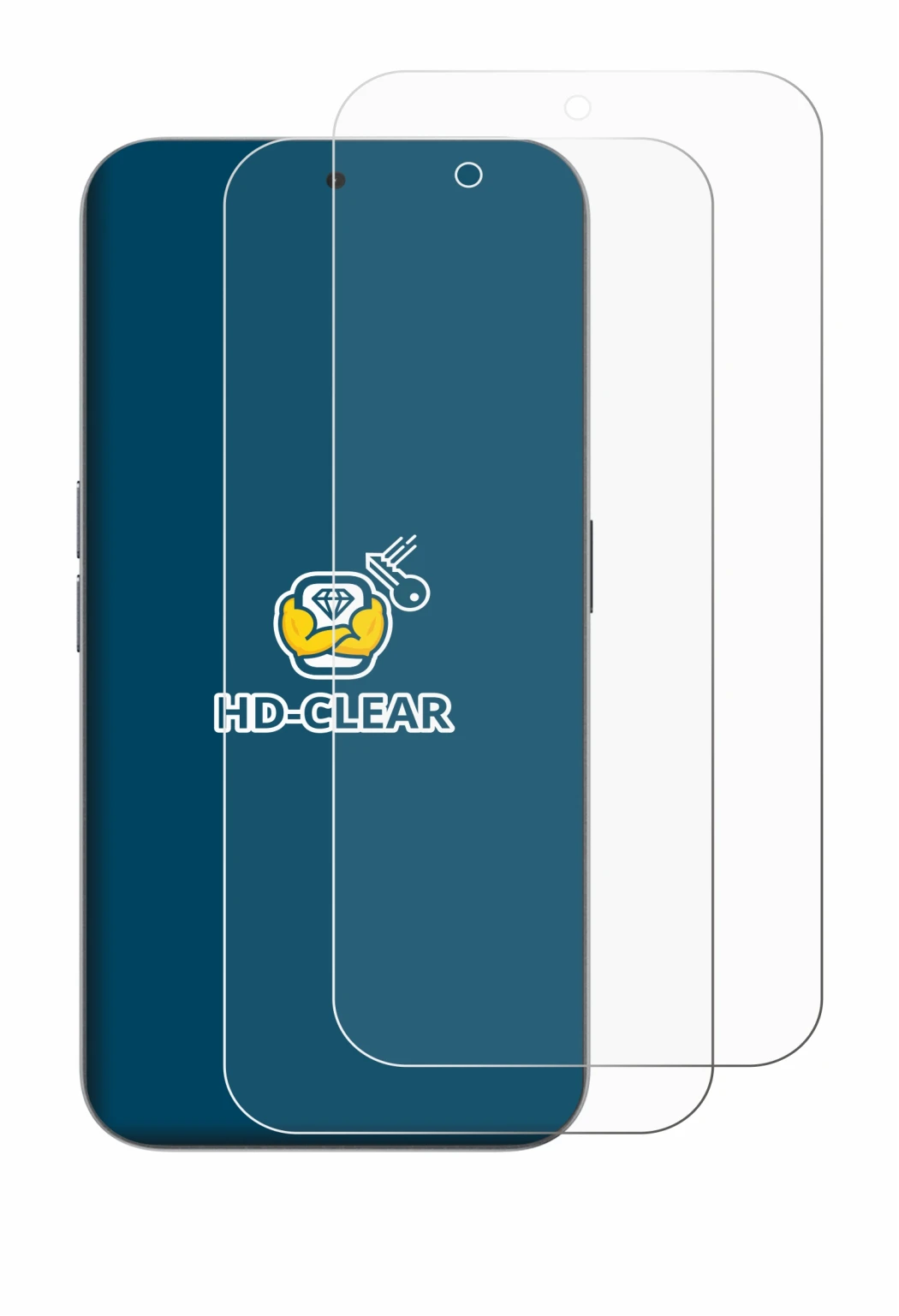 Imagen del dispositivo Nothing Phone (2a) Plus con una amplia variedad de protectores de pantalla.
