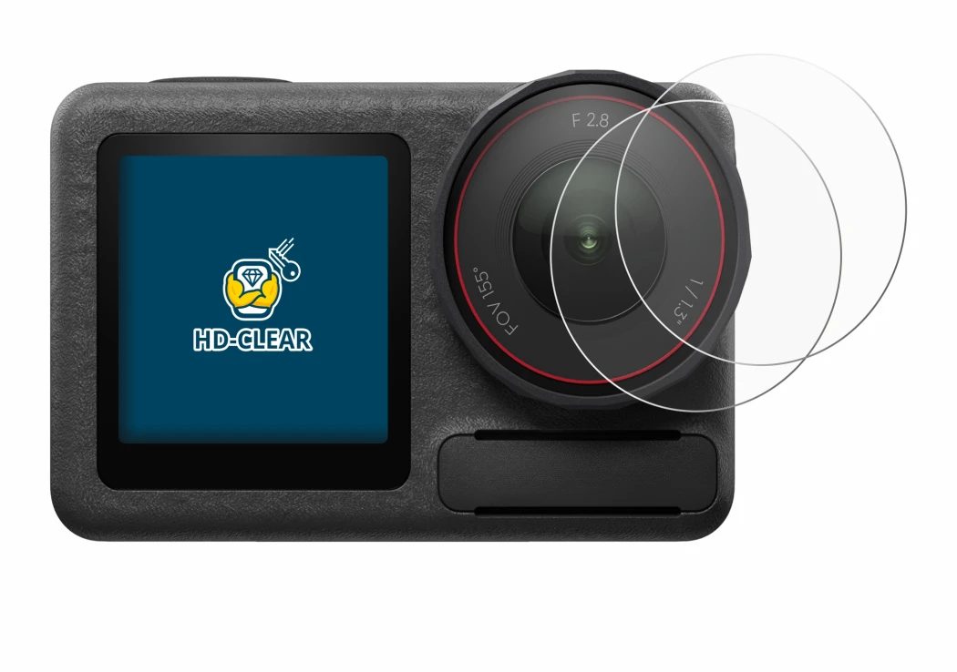 Imagen del dispositivo DJI Osmo Action 5 Pro (Lente) con una amplia variedad de protectores de pantalla.