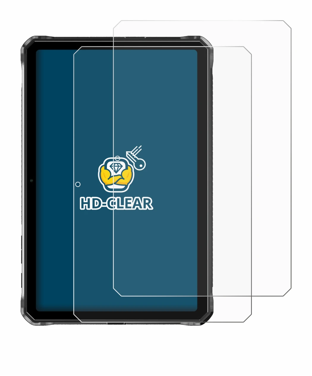 Imagen del dispositivo Doogee R10 con una amplia variedad de protectores de pantalla.