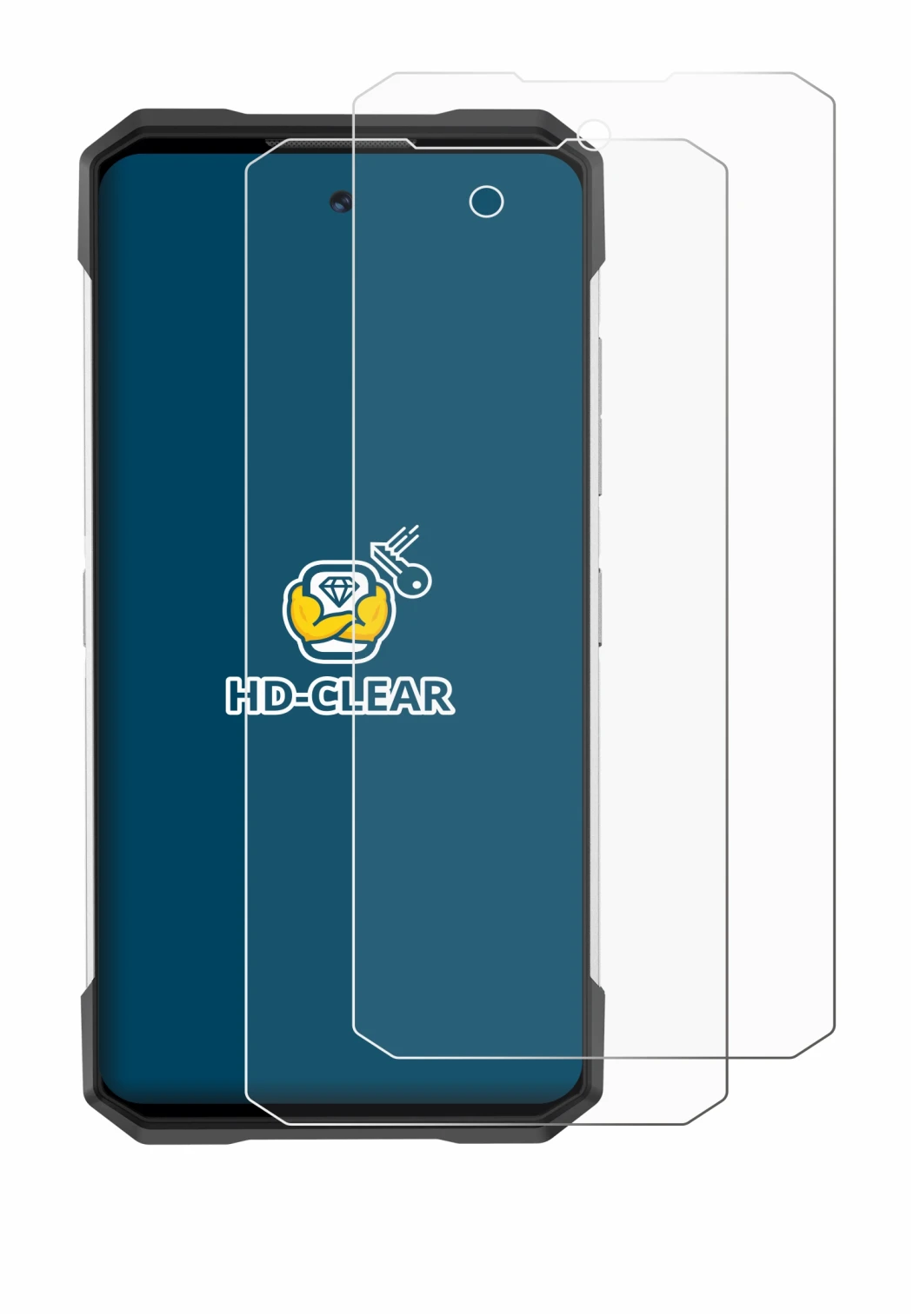 Imagen del dispositivo Doogee S200 con una amplia variedad de protectores de pantalla.