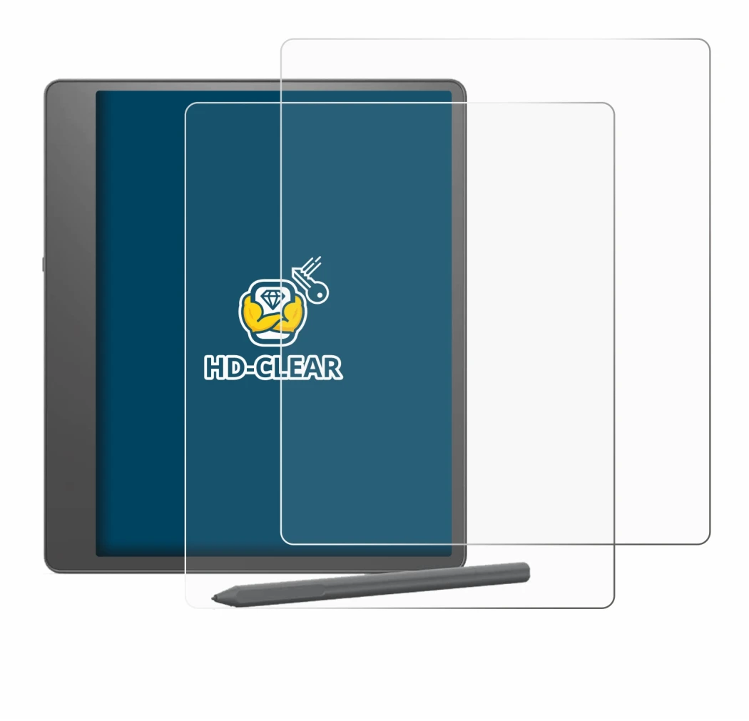 Imagen del dispositivo Amazon Kindle Scribe 2024 con una amplia variedad de protectores de pantalla.