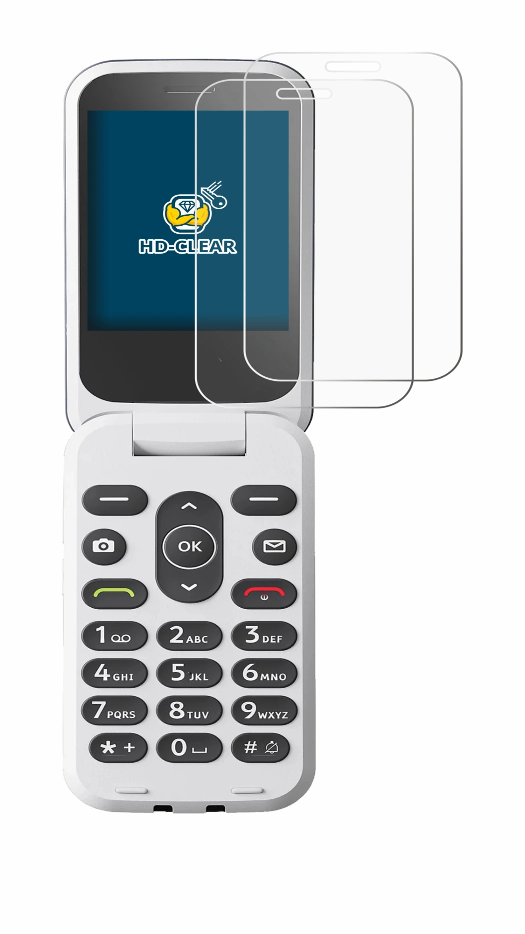 Imagen del dispositivo Doro 2820 con una amplia variedad de protectores de pantalla.