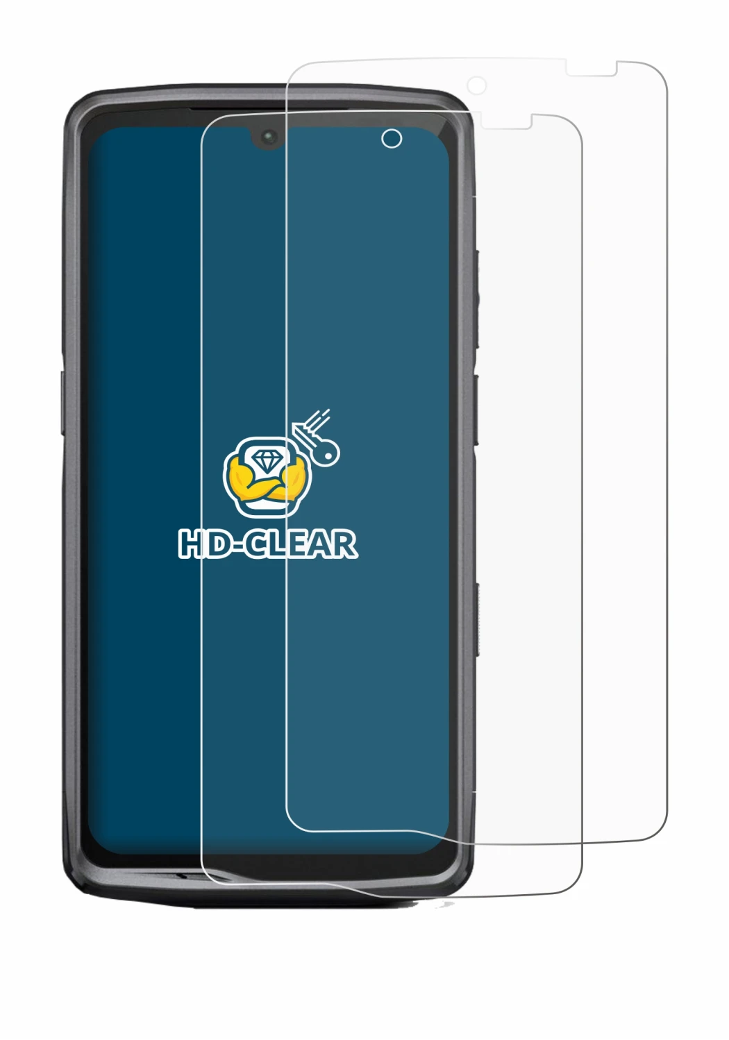 Imagen del dispositivo Crosscall Stellar M6E con una amplia variedad de protectores de pantalla.