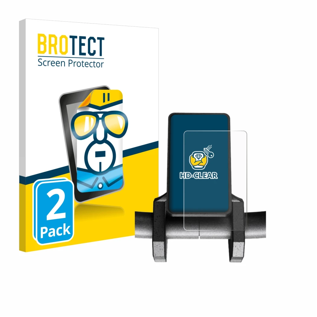 Parte frontal de un envase de producto con el logotipo de la marca BROTECT. Al lado se muestra el dispositivo Joyor S5 V1 con