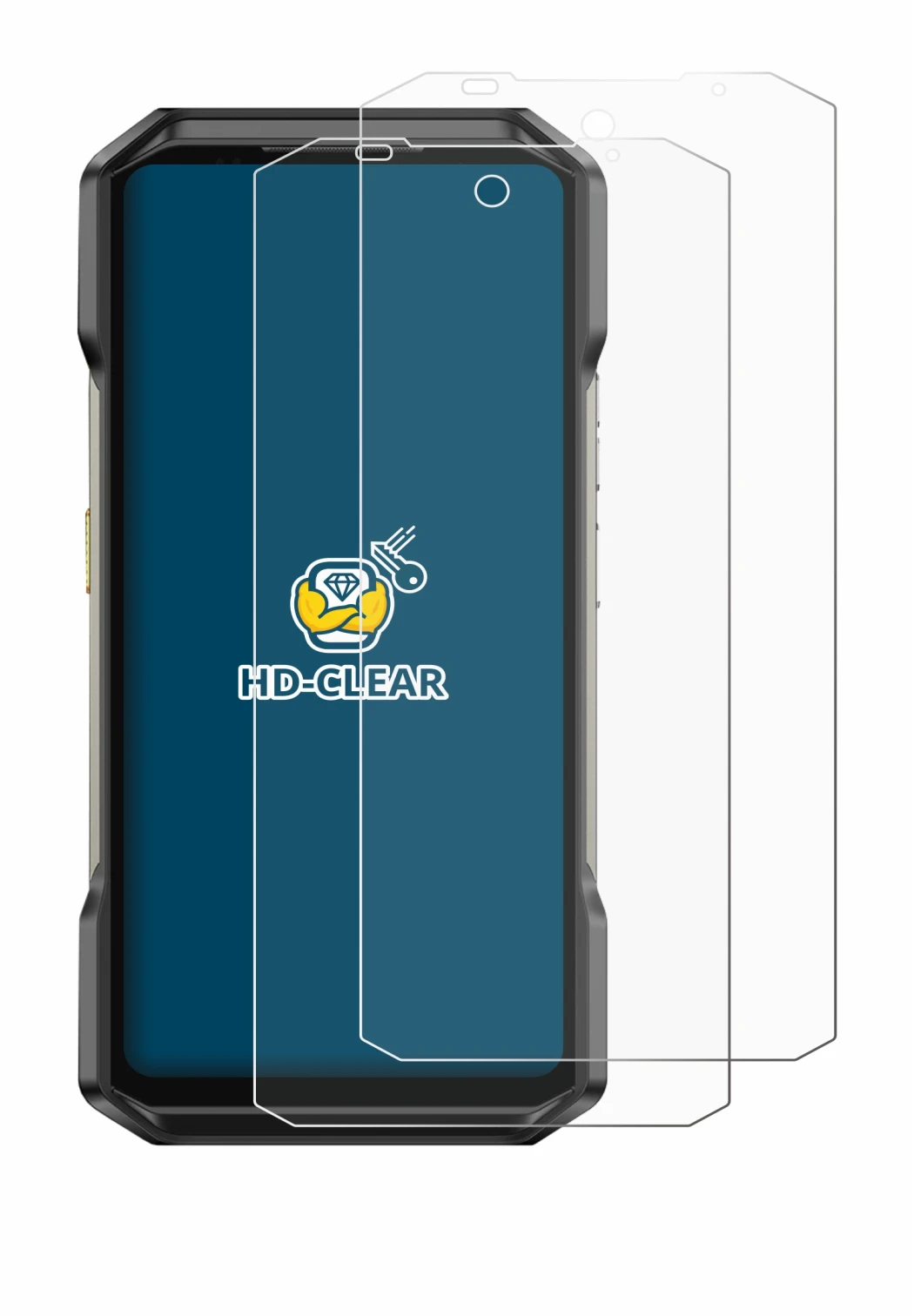 Imagen del dispositivo Ulefone Armor 27 con una amplia variedad de protectores de pantalla.