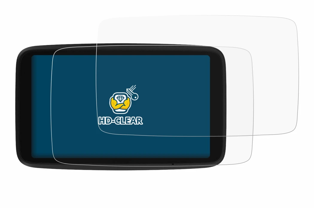 Imagen del dispositivo TomTom GO Advanced con una amplia variedad de protectores de pantalla.