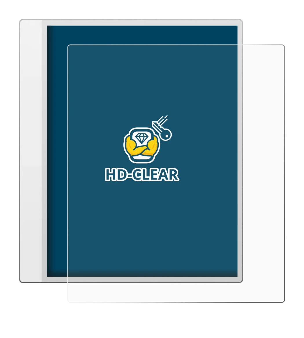 Imagen del dispositivo Boox Note Max con una amplia variedad de protectores de pantalla.