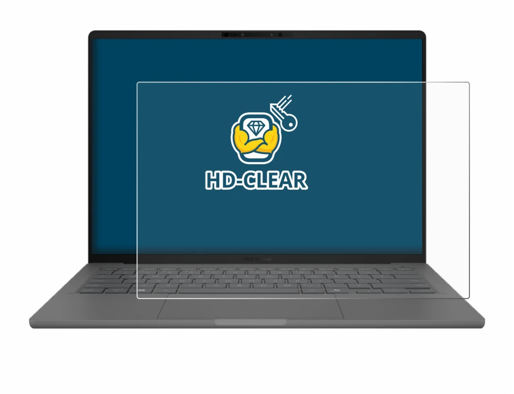 Imagen del dispositivo ASUS ZenBook A14 UX3407 con una amplia variedad de protectores de pantalla.