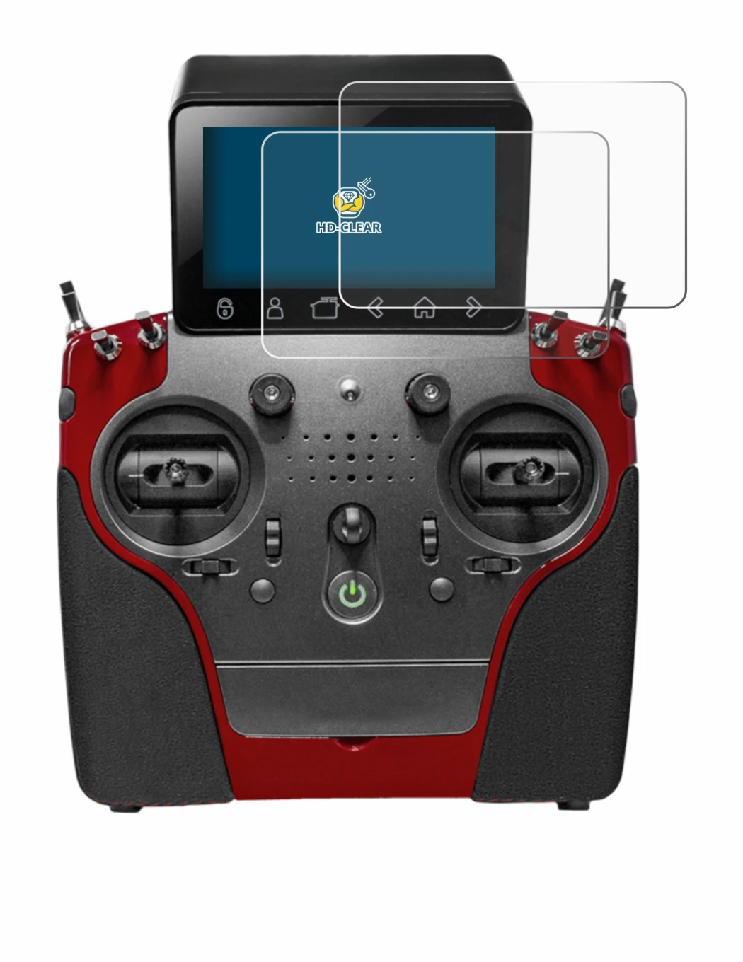 Imagen del dispositivo PowerBox Systems Atom con una amplia variedad de protectores de pantalla.
