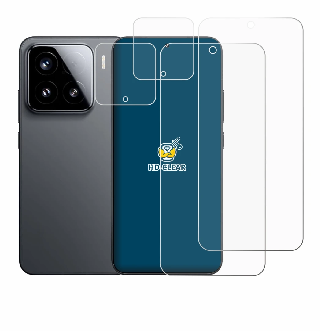 Imagen del dispositivo Xiaomi 15 (Frontal+Cámara) con una amplia variedad de protectores de pantalla.