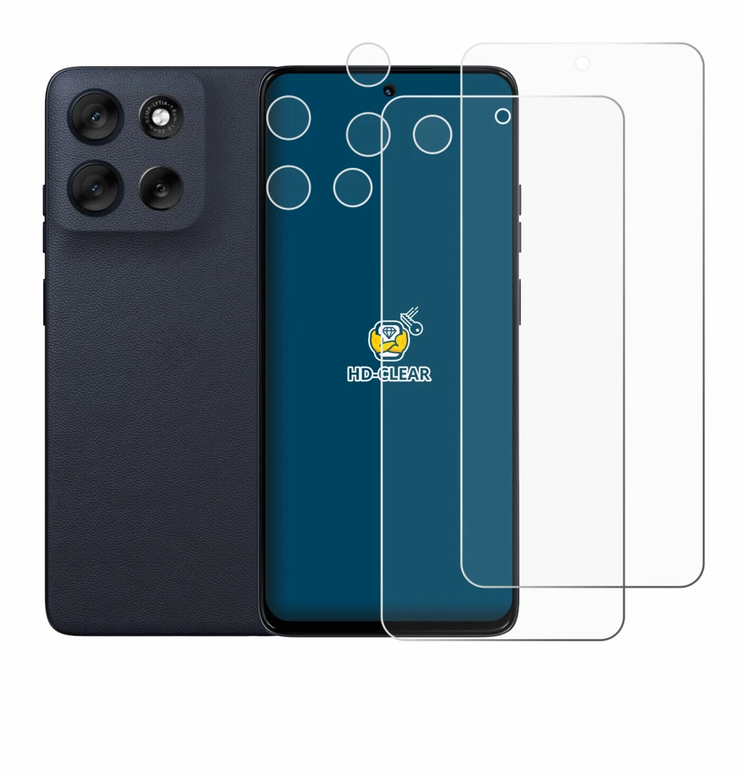 Imagen del dispositivo Motorola Moto G56 (Frontal+Cámara) con una amplia variedad de protectores de pantalla.