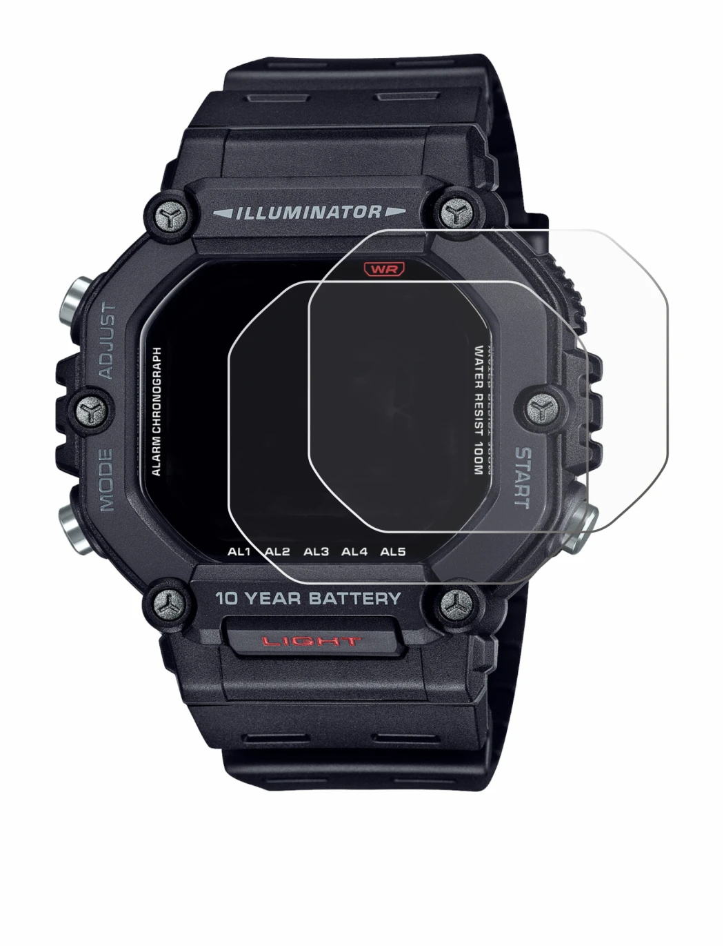 Imagen del dispositivo Casio AE-1600H con una amplia variedad de protectores de pantalla.