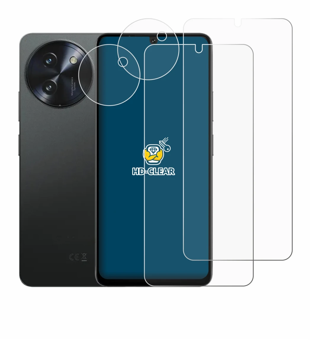 Imagen del dispositivo Doogee Note 59 Pro Plus (Frontal+Cámara) con una amplia variedad de protectores de pantalla.