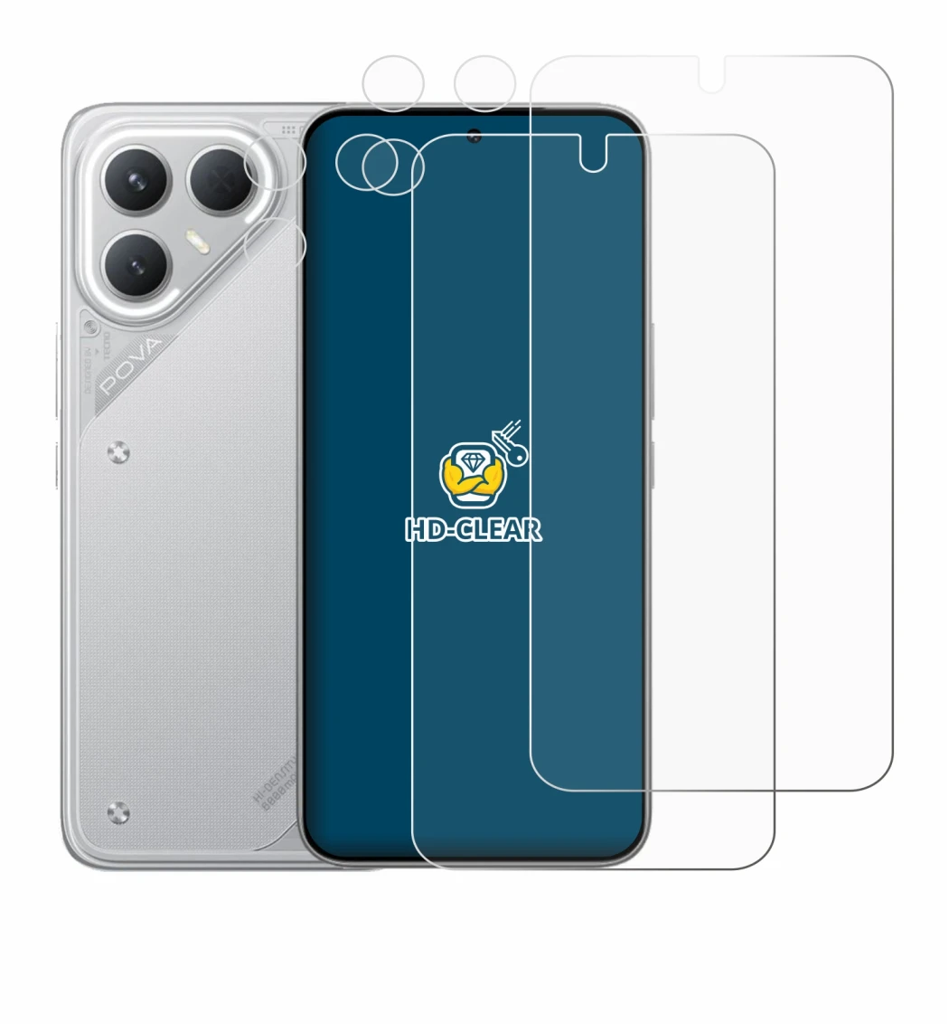 Imagen del dispositivo Tecno Pova 7 Pro (Frontal+Cámara) con una amplia variedad de protectores de pantalla.