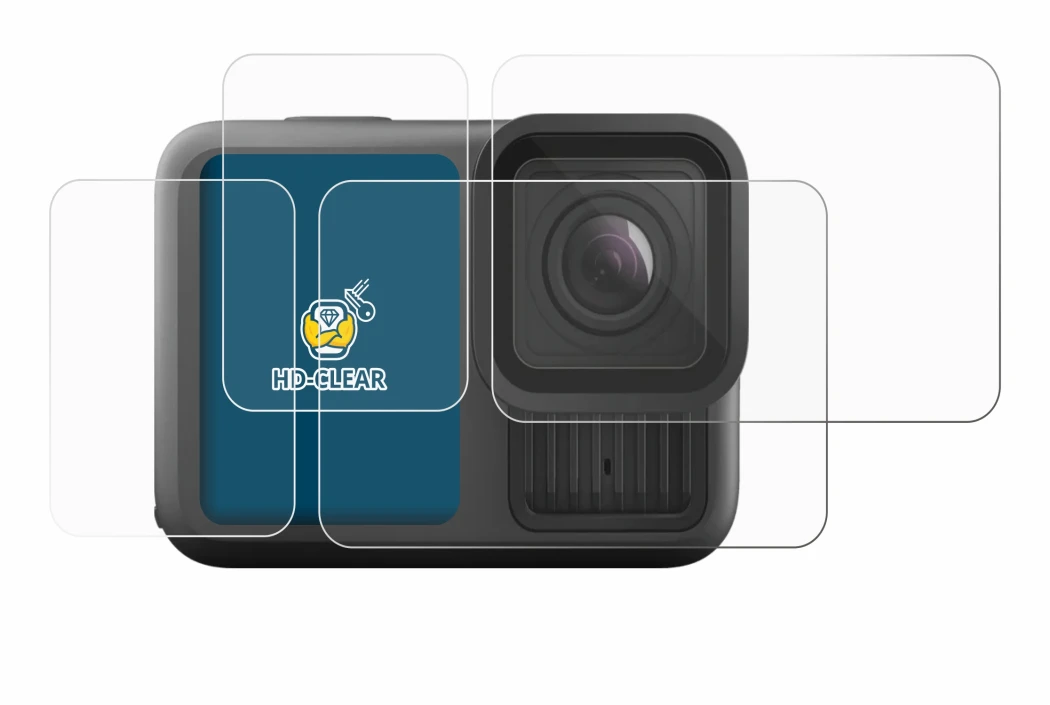 Imagen del dispositivo GoPro Hero 13 Black Creator Edition con una amplia variedad de protectores de pantalla.