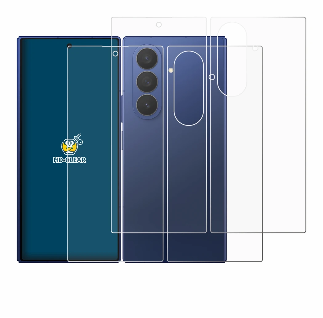 Imagen del dispositivo Samsung Galaxy Z Fold 7 (Frontal+Trasero) con una amplia variedad de protectores de pantalla.
