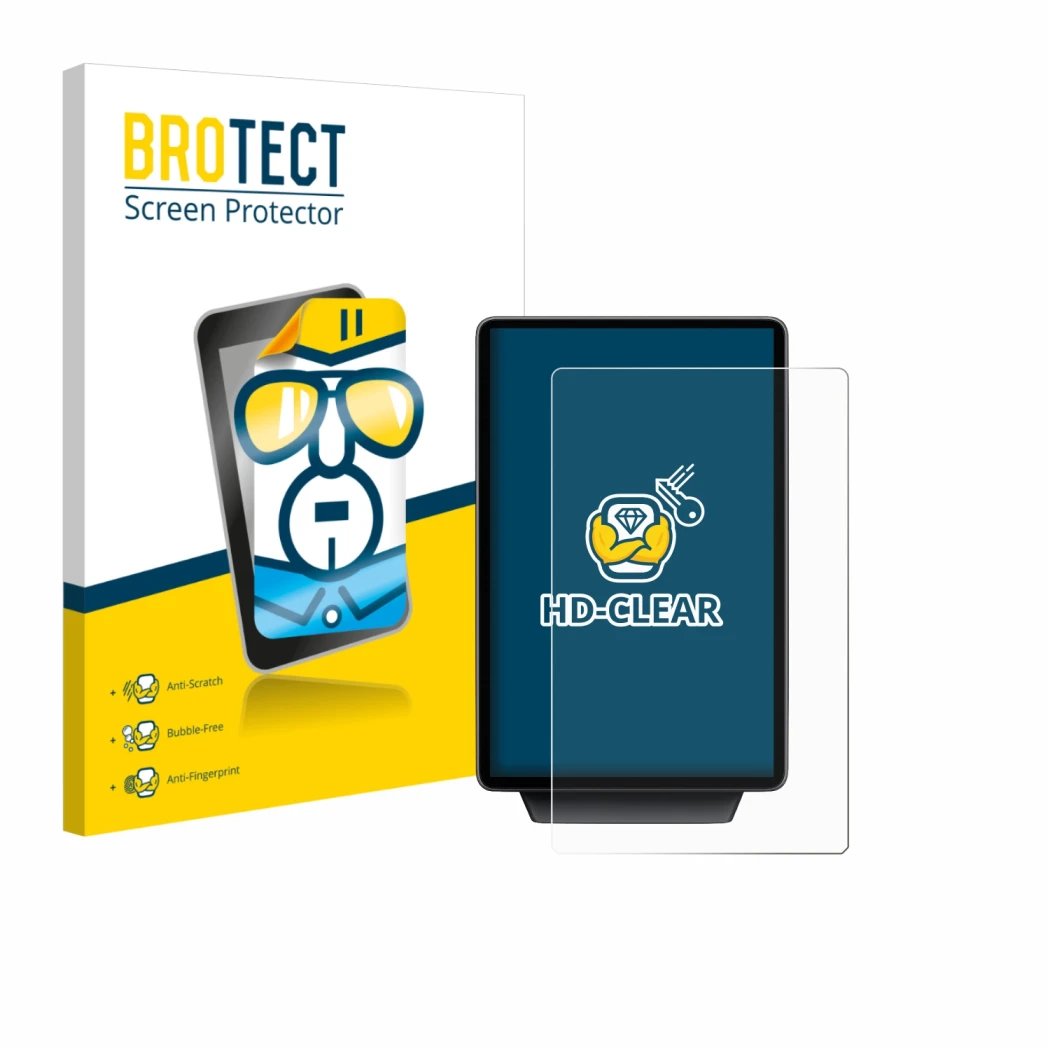 Parte frontal de un envase de producto con el logotipo de la marca BROTECT. Al lado se muestra el dispositivo Ford Explorer El