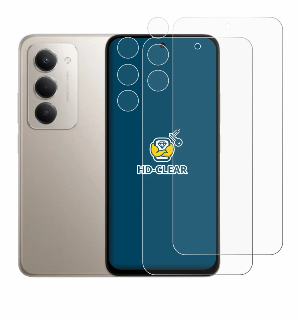 Imagen del dispositivo Xiaomi Redmi 15 (Frontal+Cámara) con una amplia variedad de protectores de pantalla.