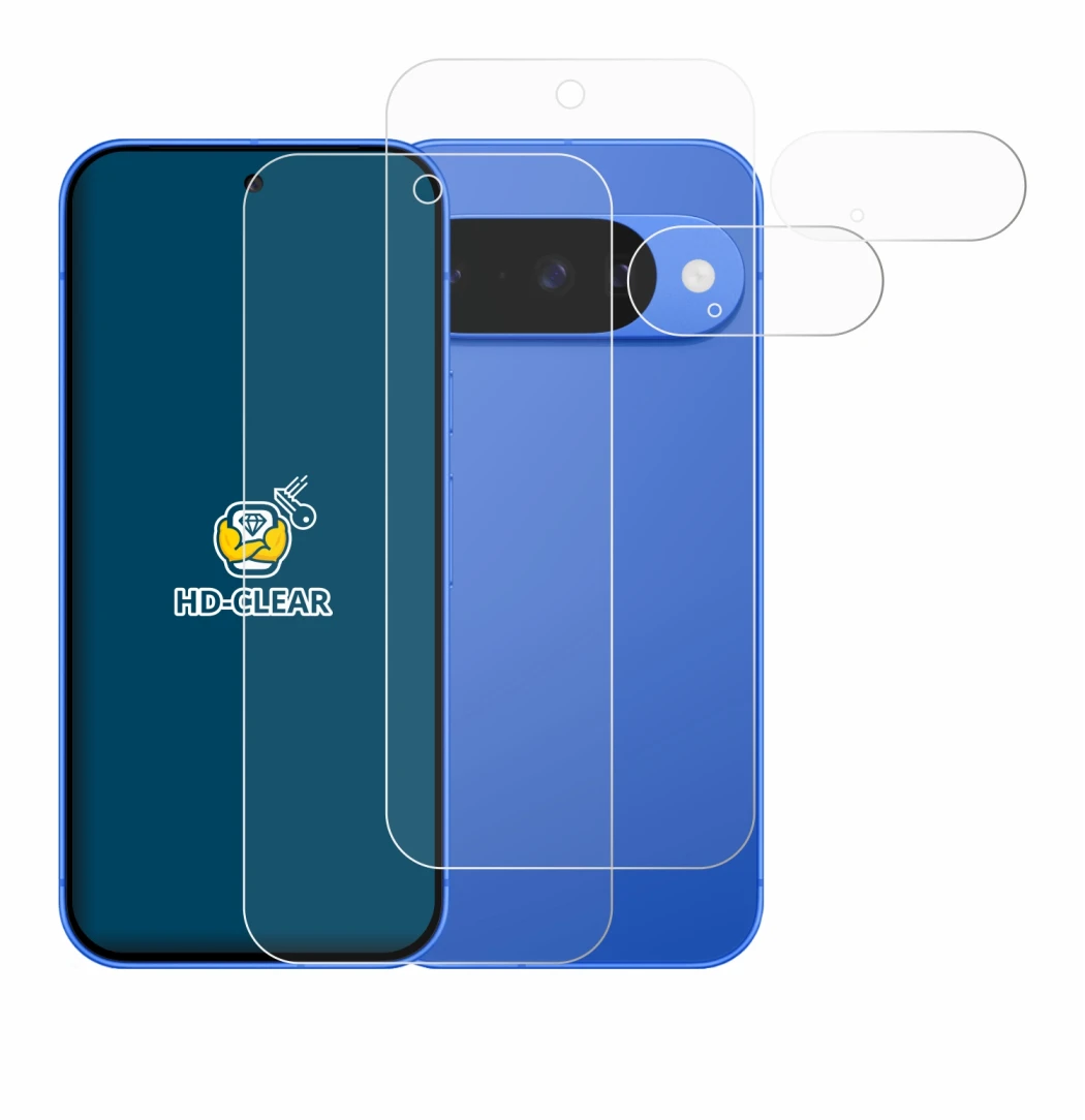 Imagen del dispositivo Google Pixel 10 (Frontal+Cámara) con una amplia variedad de protectores de pantalla.