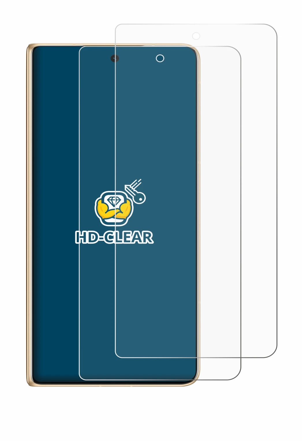 Imagen del dispositivo Honor Magic V5 con una amplia variedad de protectores de pantalla.