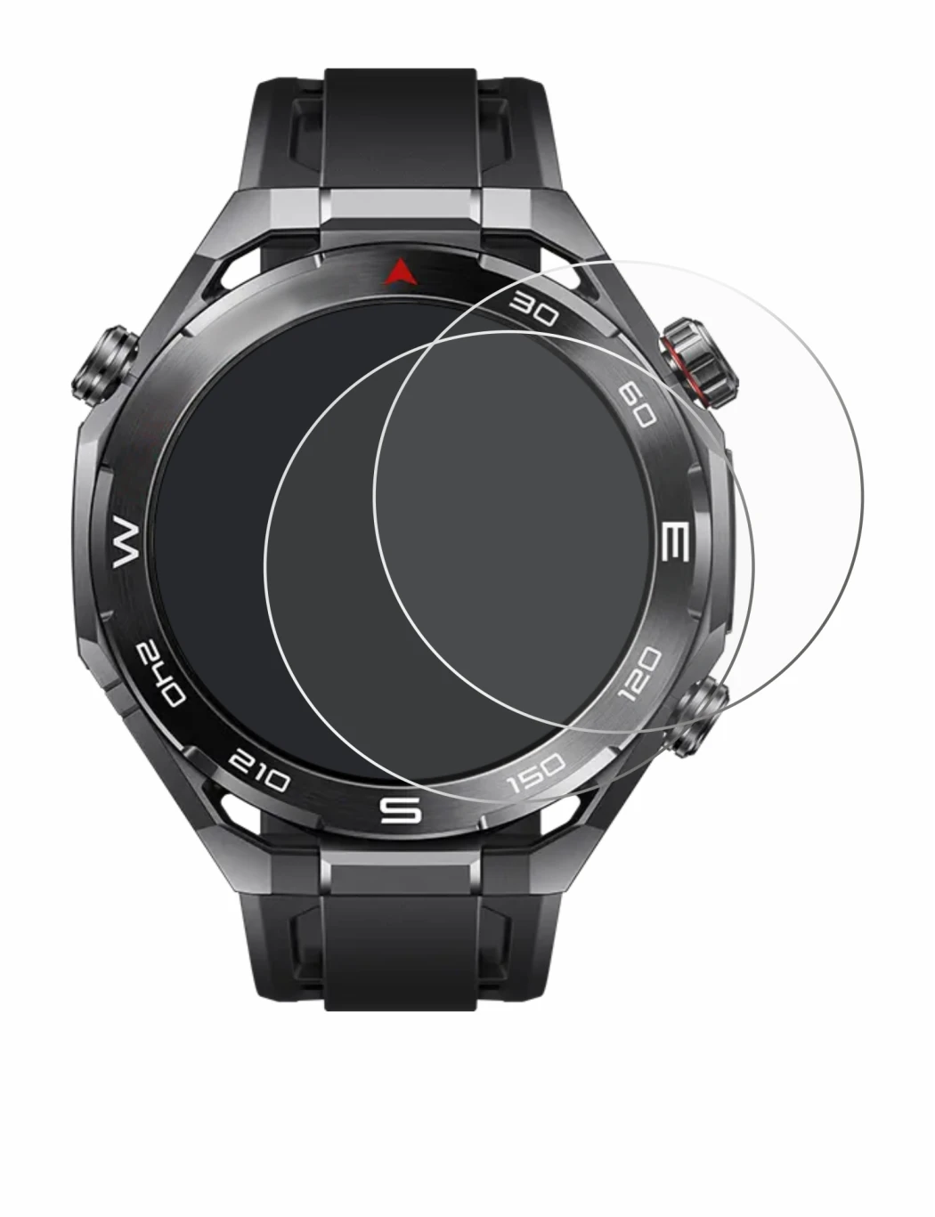 Imagen del dispositivo Huawei Watch Ultimate 2 Black con una amplia variedad de protectores de pantalla.